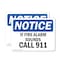 Signmission If Fire Alarm Sounds Call 911 OSHA Notice Sign, Vinyl Decal, 10in W x 7in L, 2PK OS-2PACK-NS-D-710-L-13601 - alternate 1